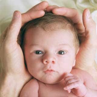 Photo of a newborn's head