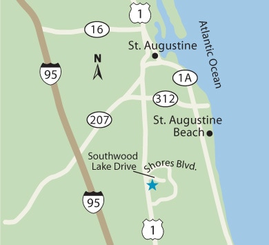 St. Augustine 家庭医学诊所地图