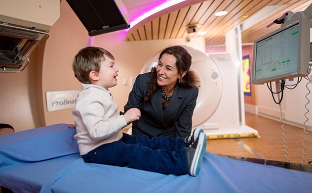 A child receives care from Nadia N. Laack, M.D.