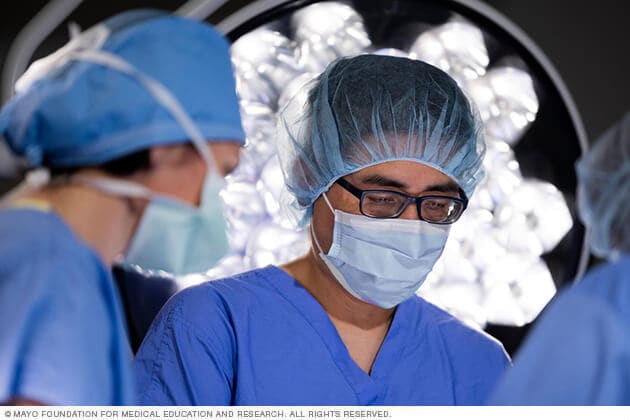 A Mayo Clinic surgical oncologist performing a procedure.