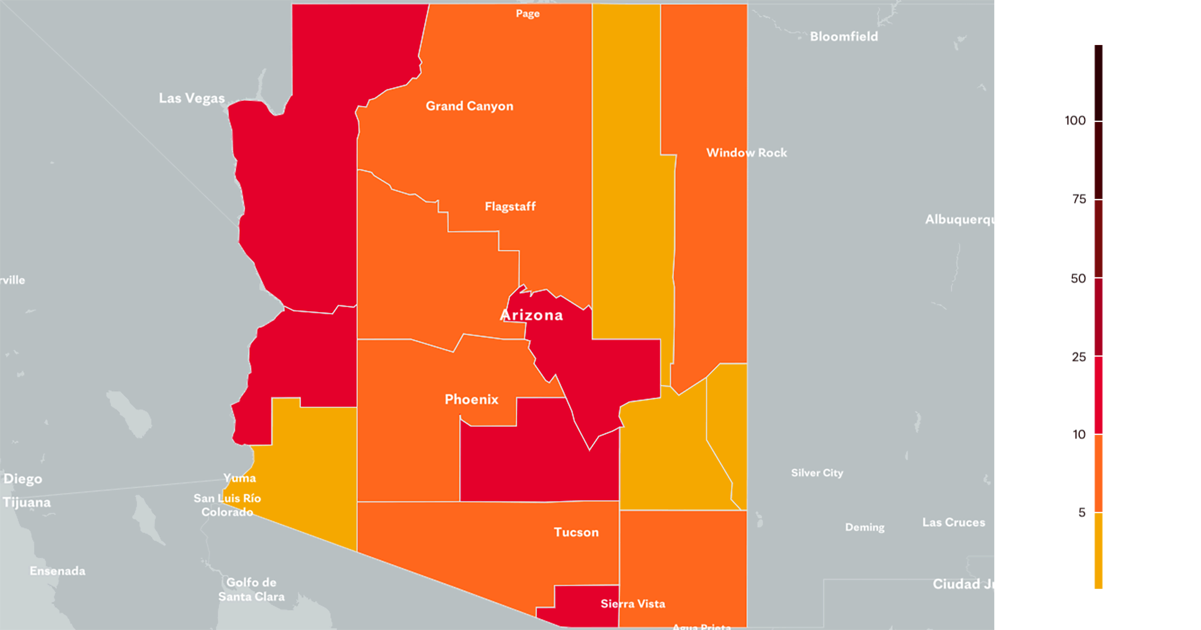 Arizona Coronavirus Map Tracking the Trends Mayo Clinic